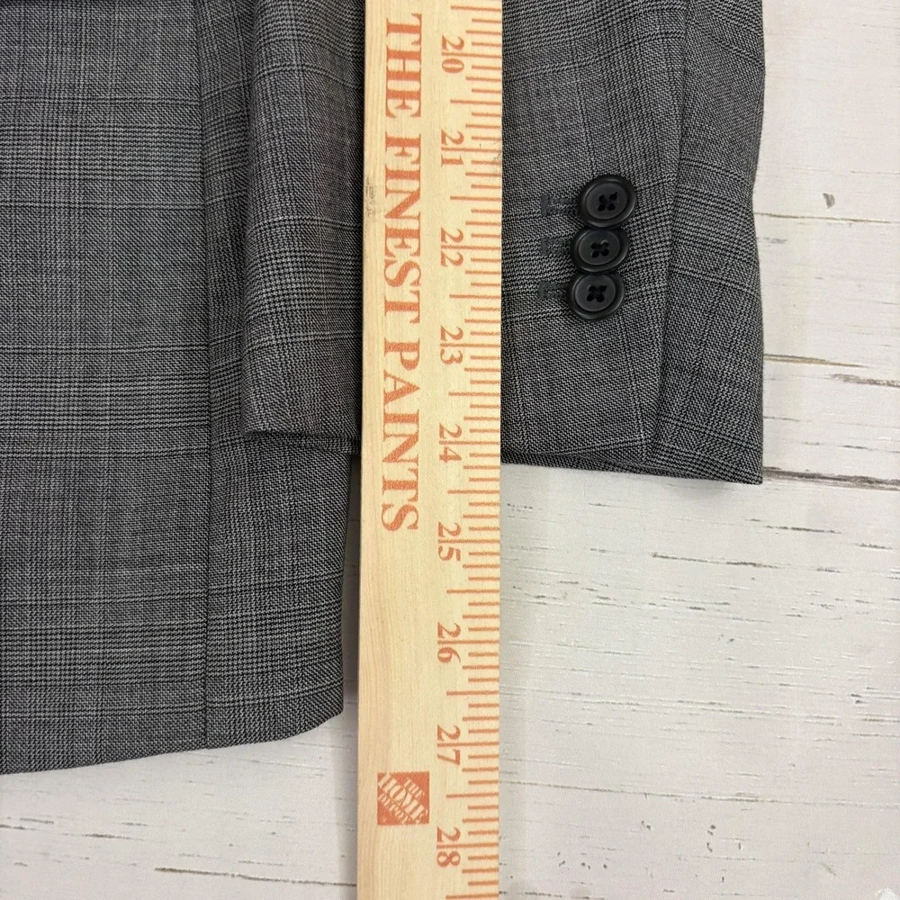 Banana Republic Blazer Suit Jacket Mens 40S Glen Plaid Wool Tailored Slim Fit